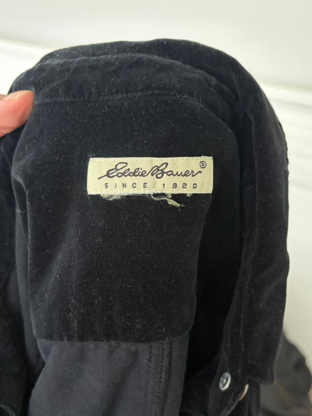 Eddie Bauer retro black size S/M shirt dress or long coat - Picture 10 of 10